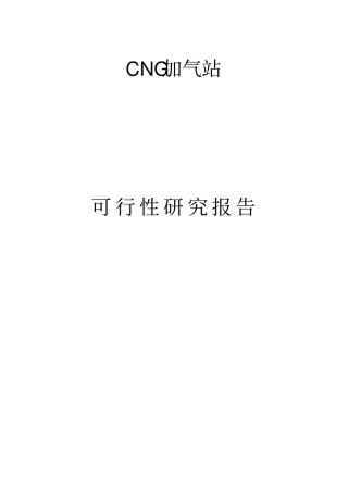 天然气加气站可行性研究报告