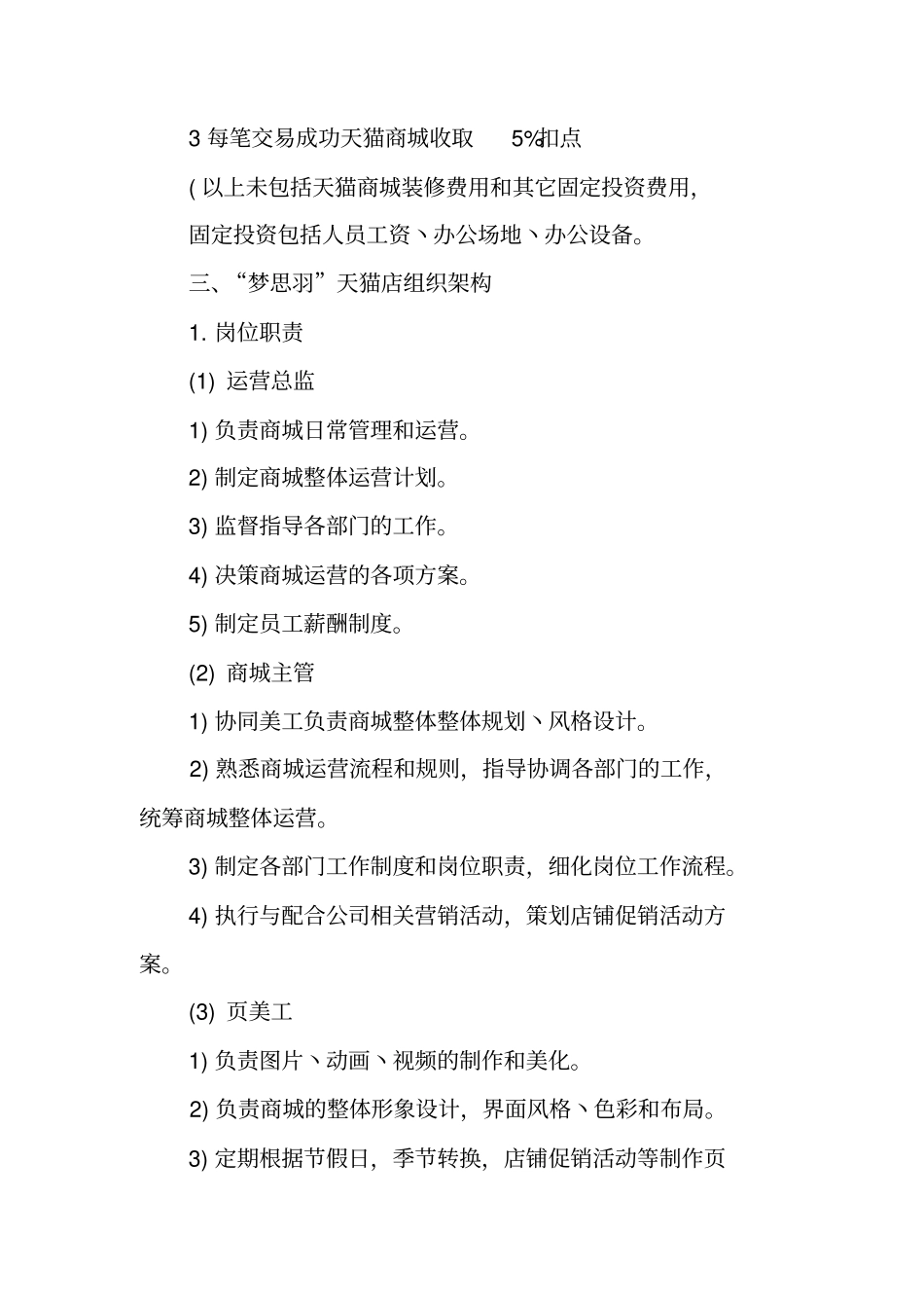 天猫店运营计划书_第2页