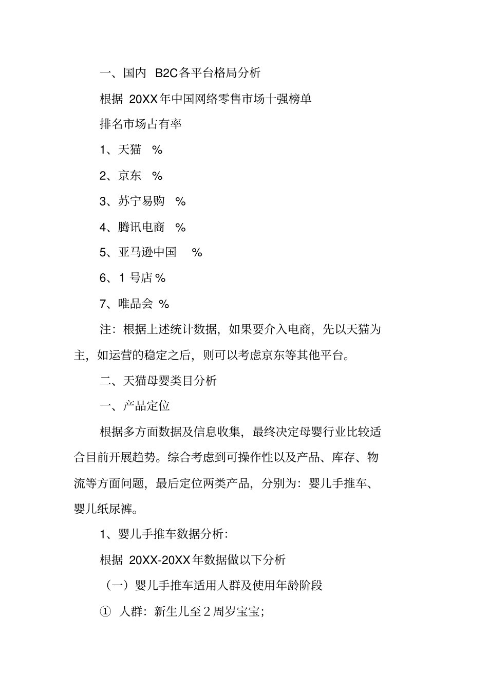 天猫开店商业计划书工作范文_第3页