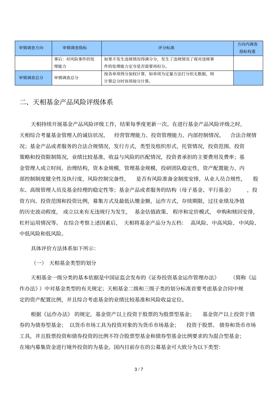天相基金产品风险评级体系_第3页