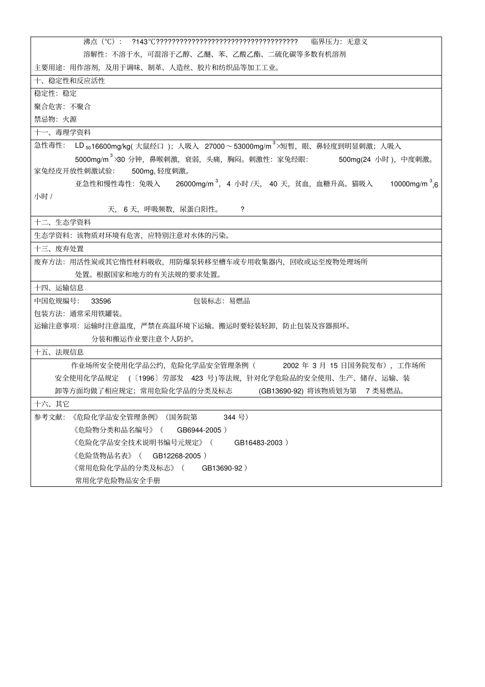 天那水物质安全数据表MSDS_第2页