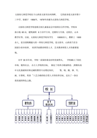 太原幼儿师范学校--人类灵魂工程师的摇篮