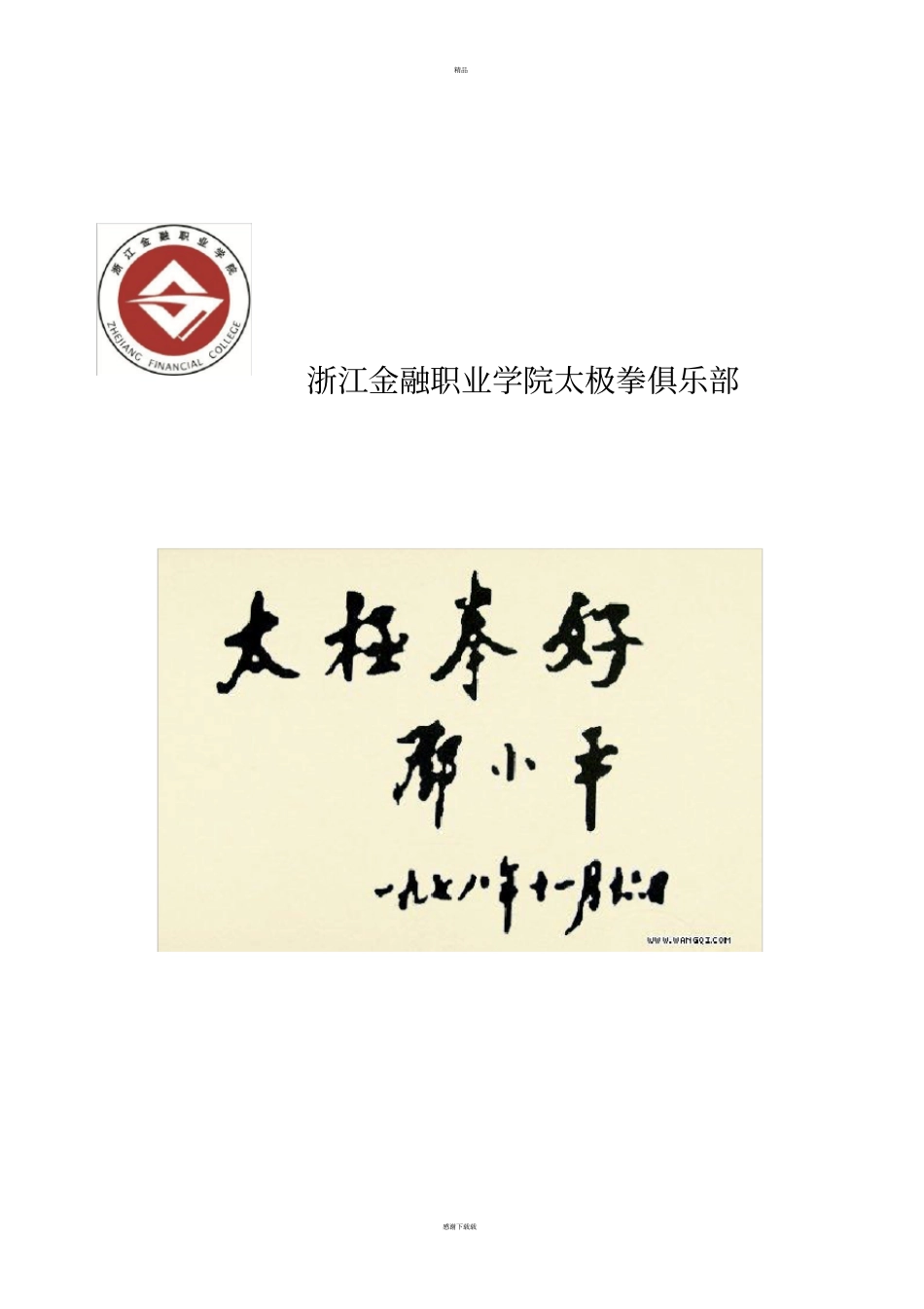 太极拳俱乐部策划_第1页