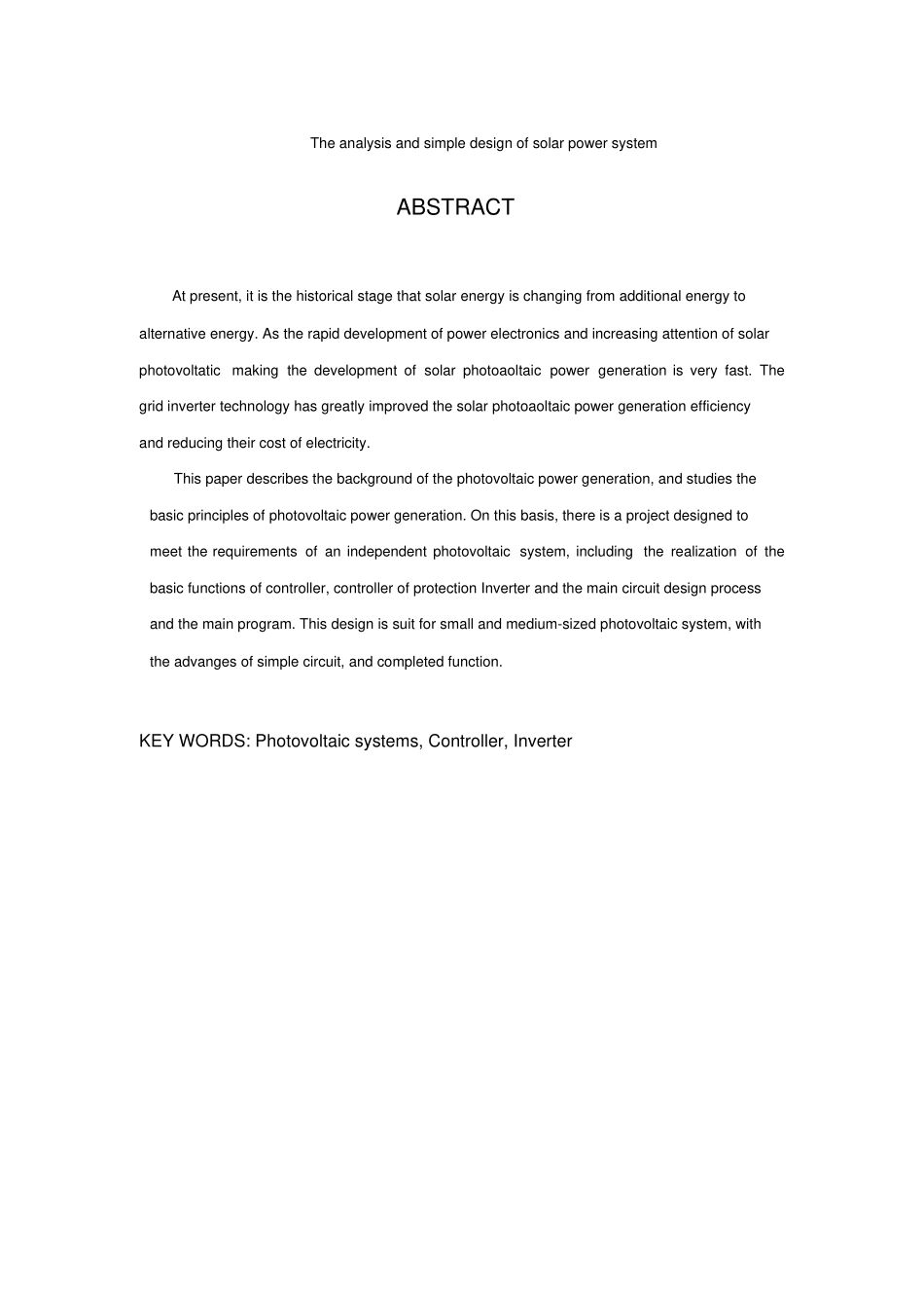 太阳能发电系统分析与简易设计_第2页