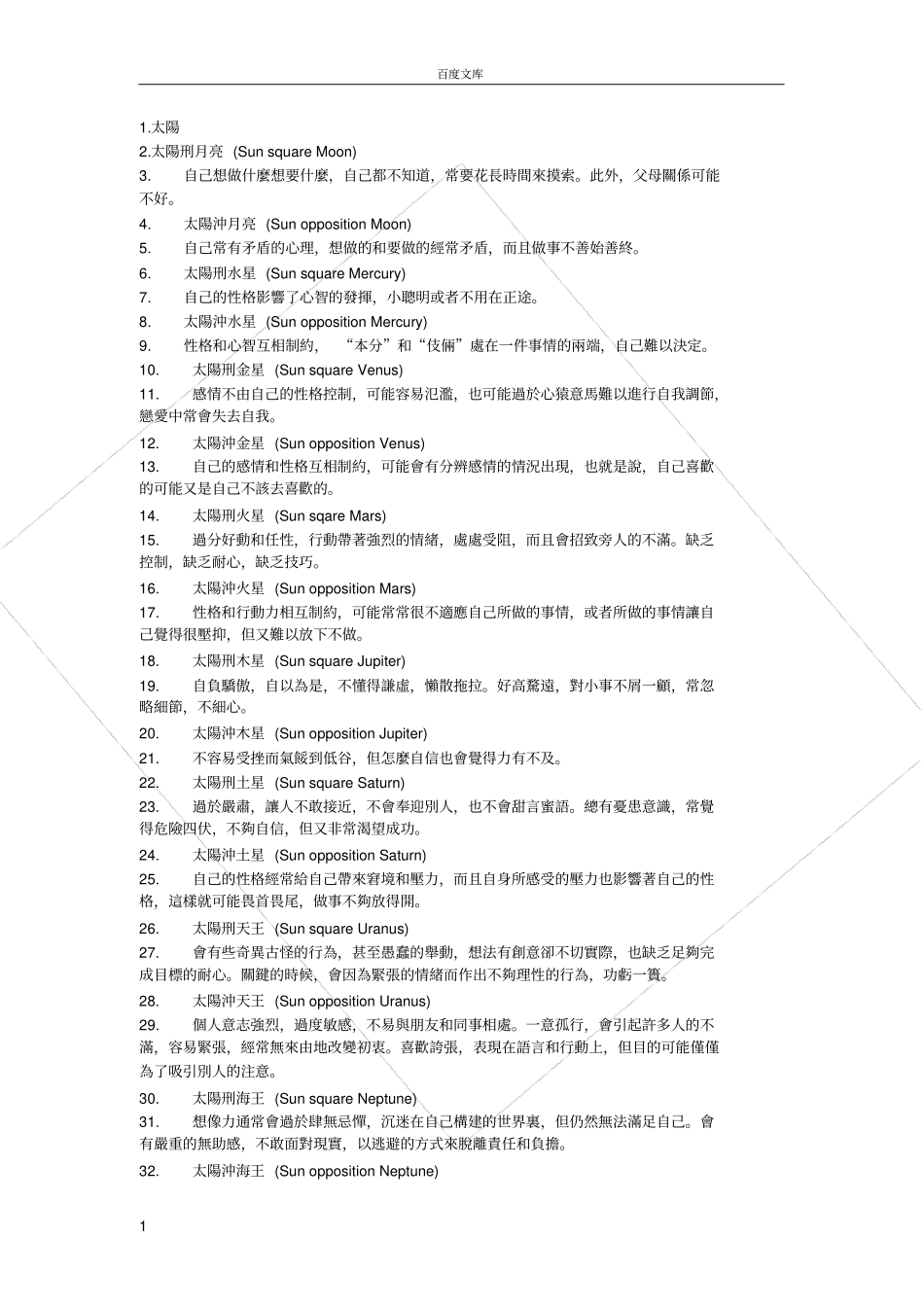 太阳负面相位全解析_第1页