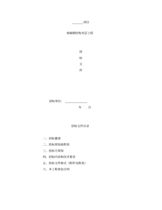 夹层钢构招标文件