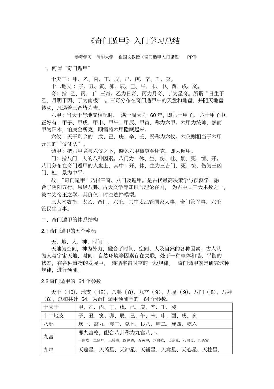 奇门遁甲入门基础_第1页