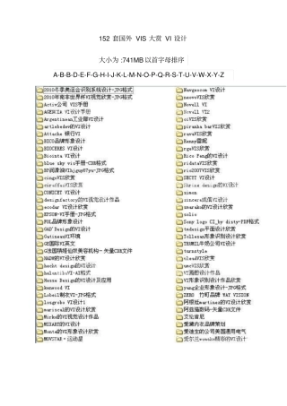 套国外VIS大赏VI设计目录