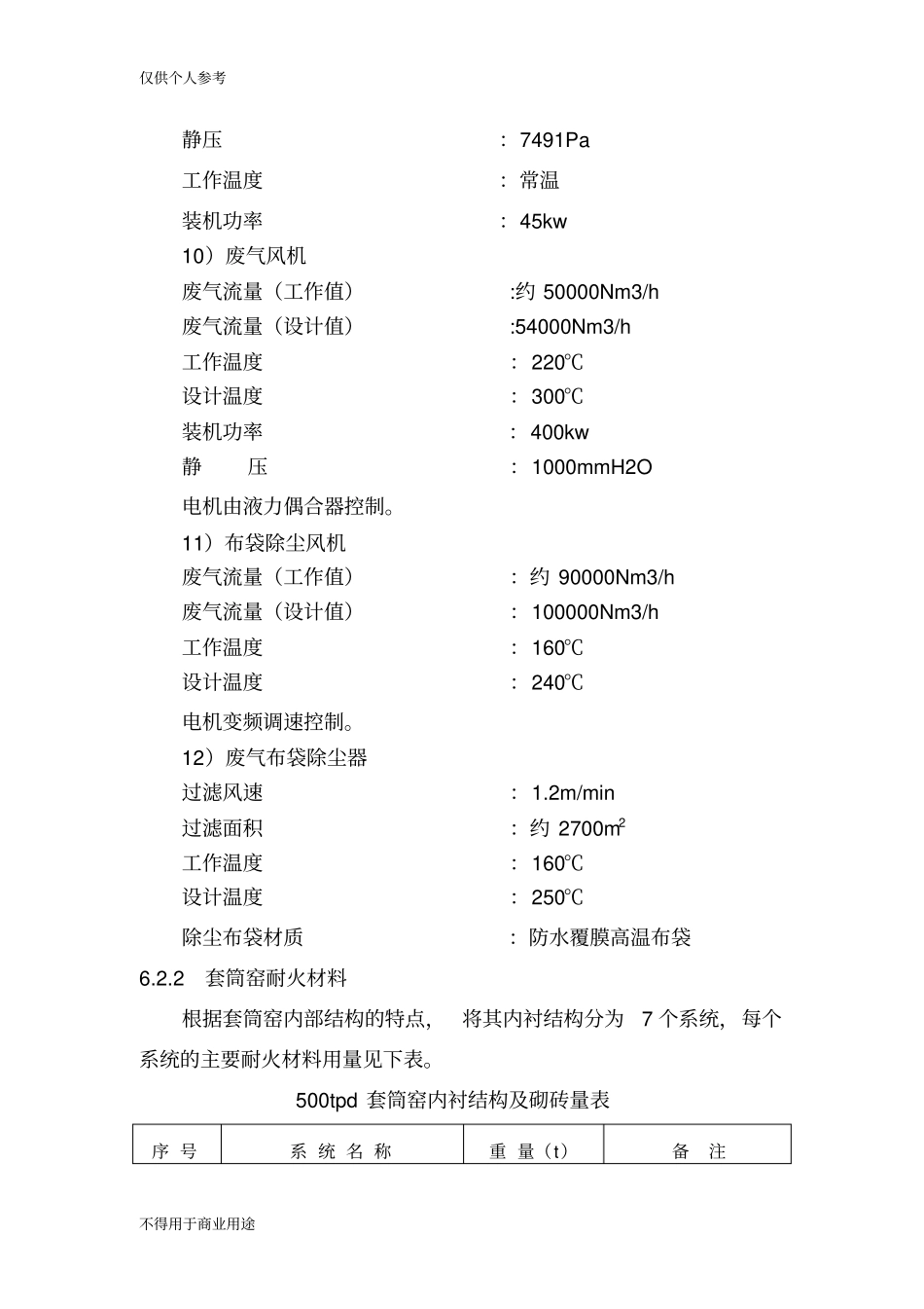套筒窑窑本体主要设备设施参数_第3页