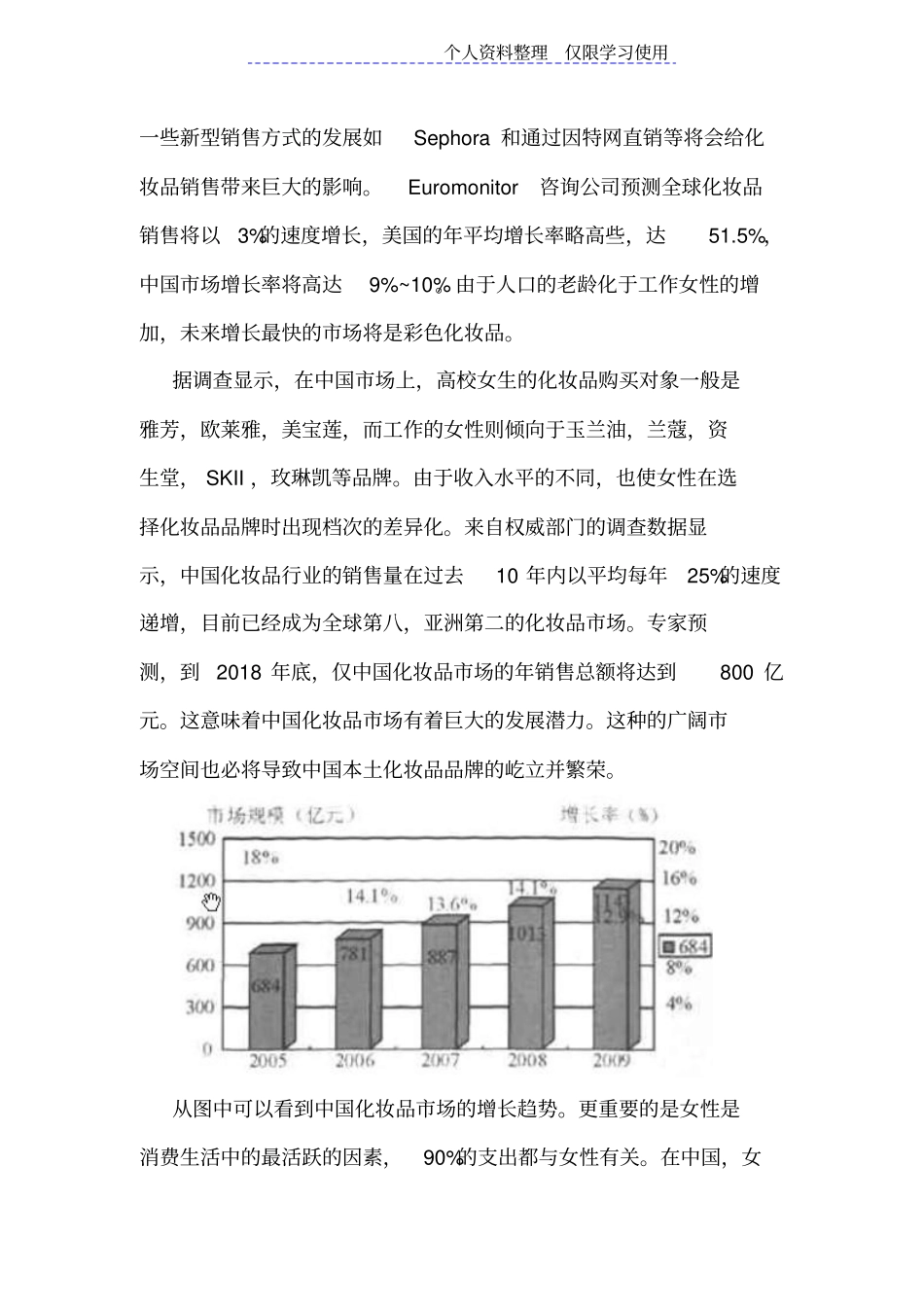 女性消费心理化妆品营销策略研究报告_第2页