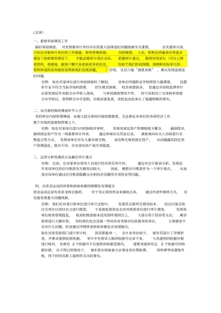 如何从审计中发现问题