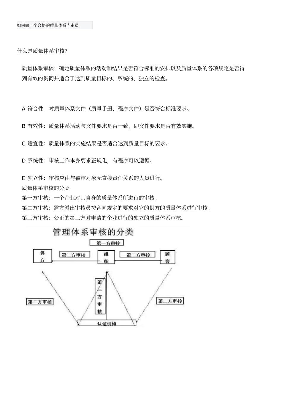 如何做一个合格的质量体系内审员_第1页