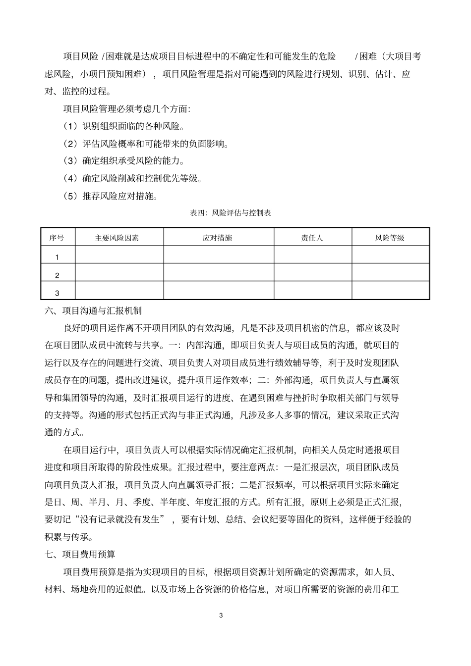 如何写项目策划书_第3页