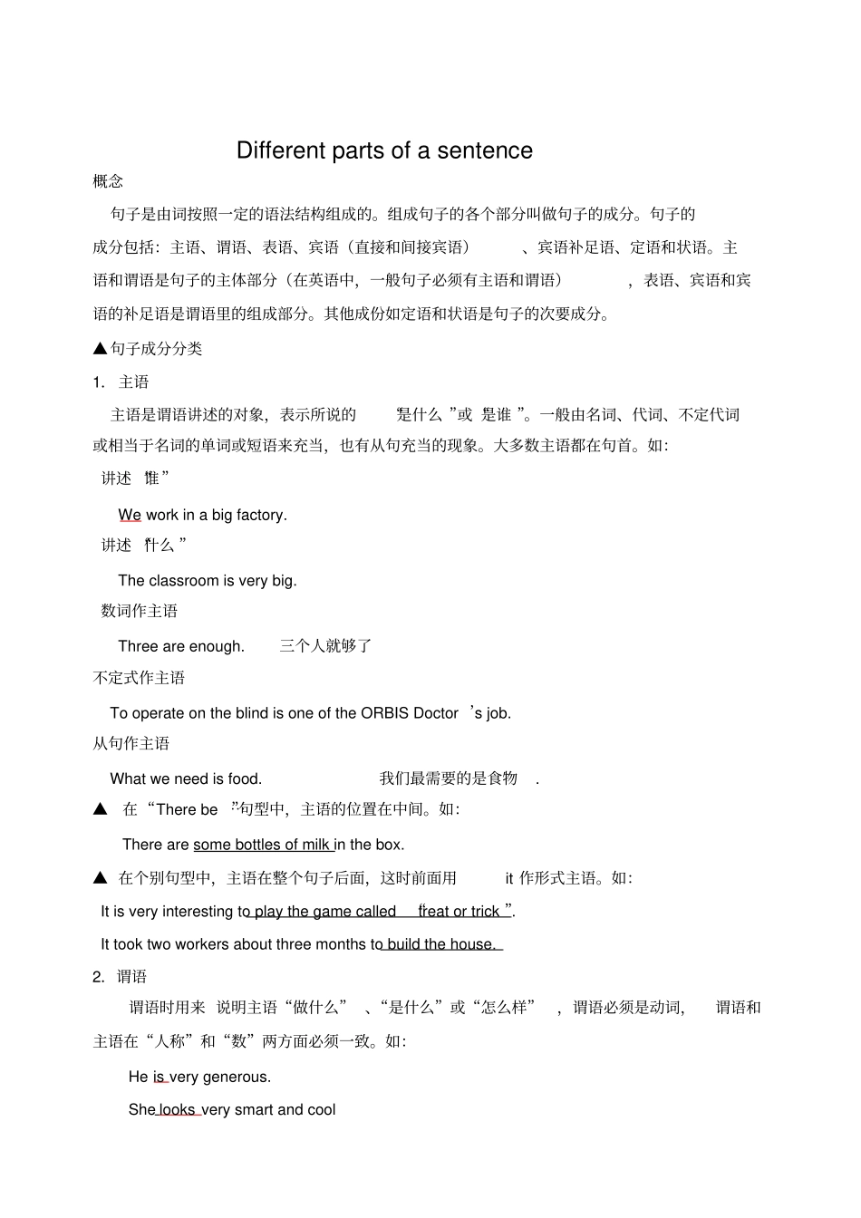 如何划分英语的句子成分_第1页