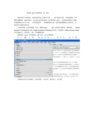 如何把pdf文件转换成TXT文档x