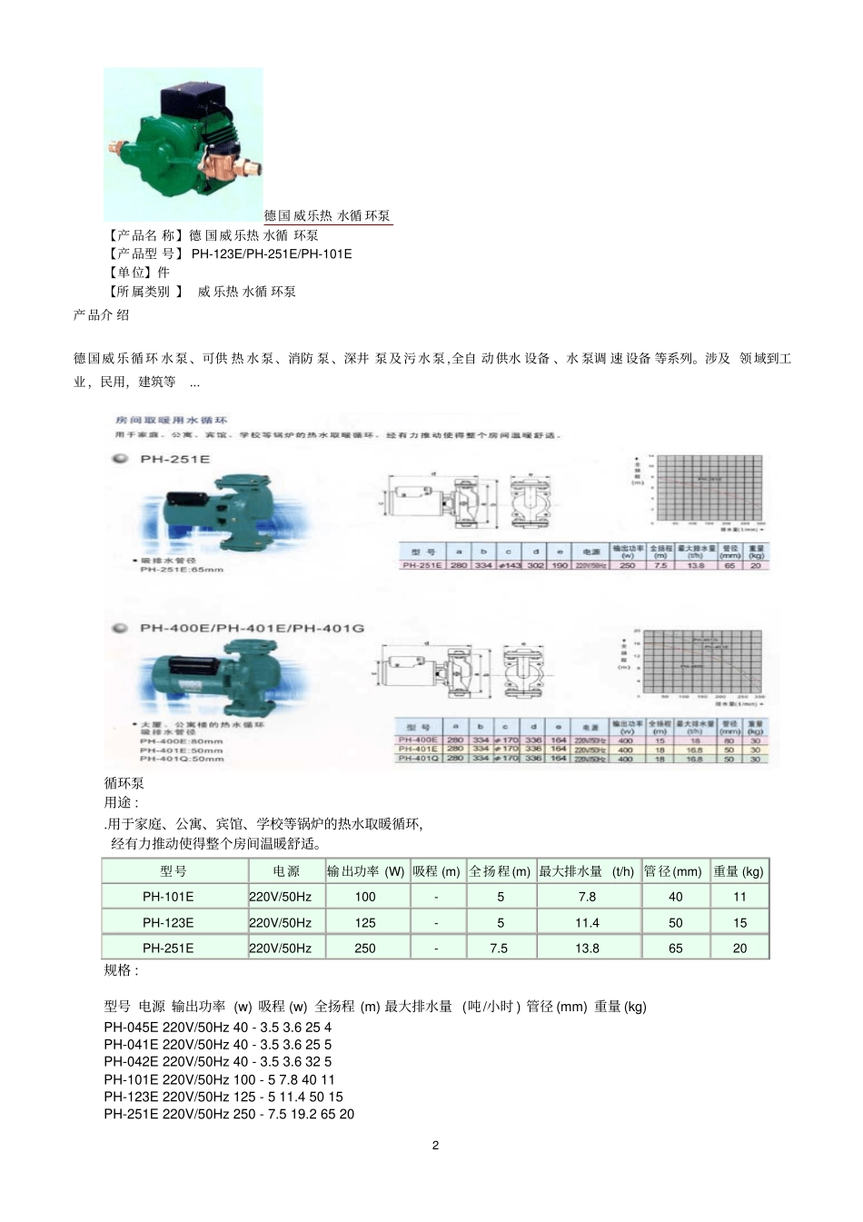 威乐泵说明概述_第2页