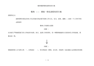 婚纱摄影整体流程培训方案
