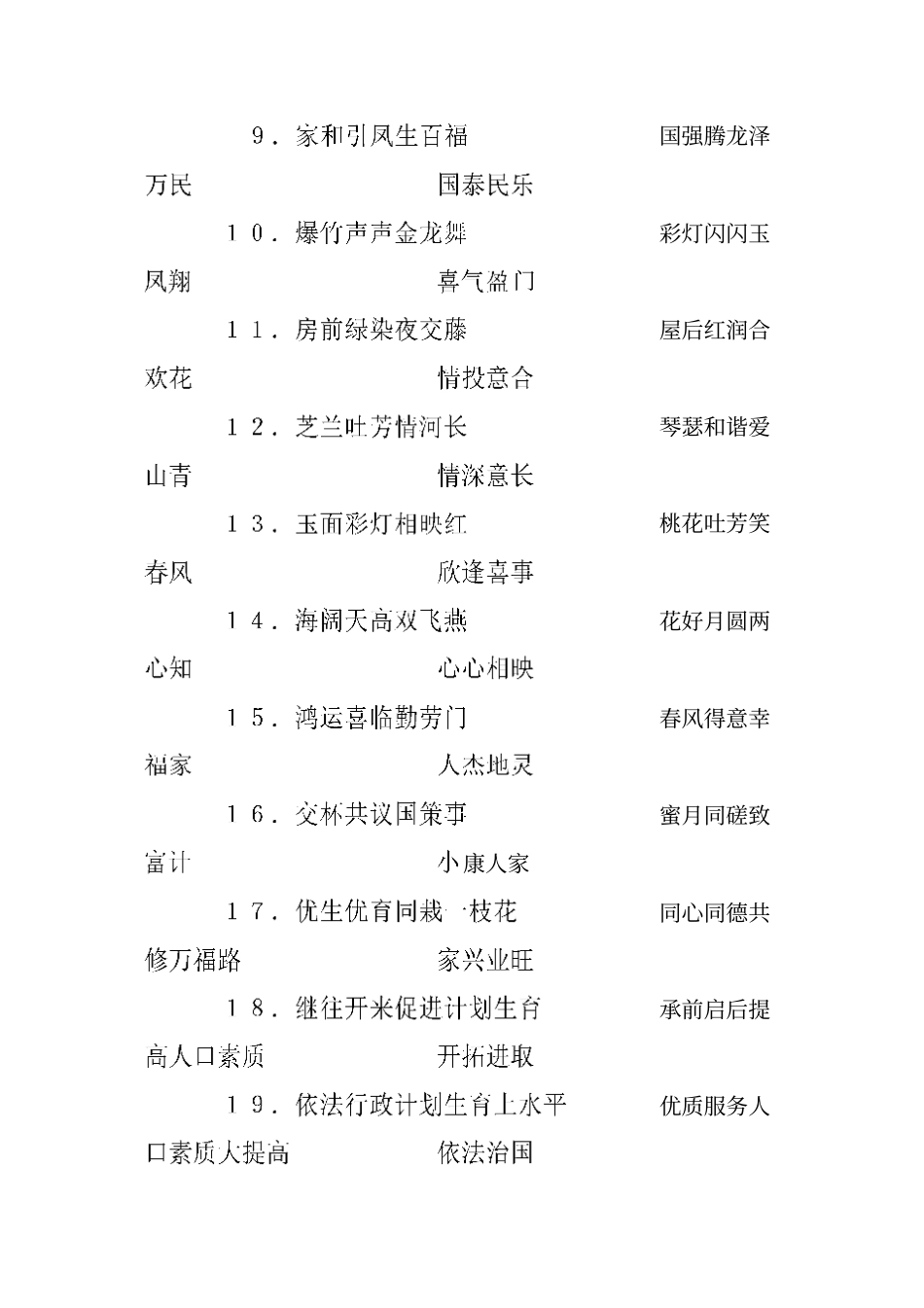 婚育新风与计划生育对联集锦_第2页