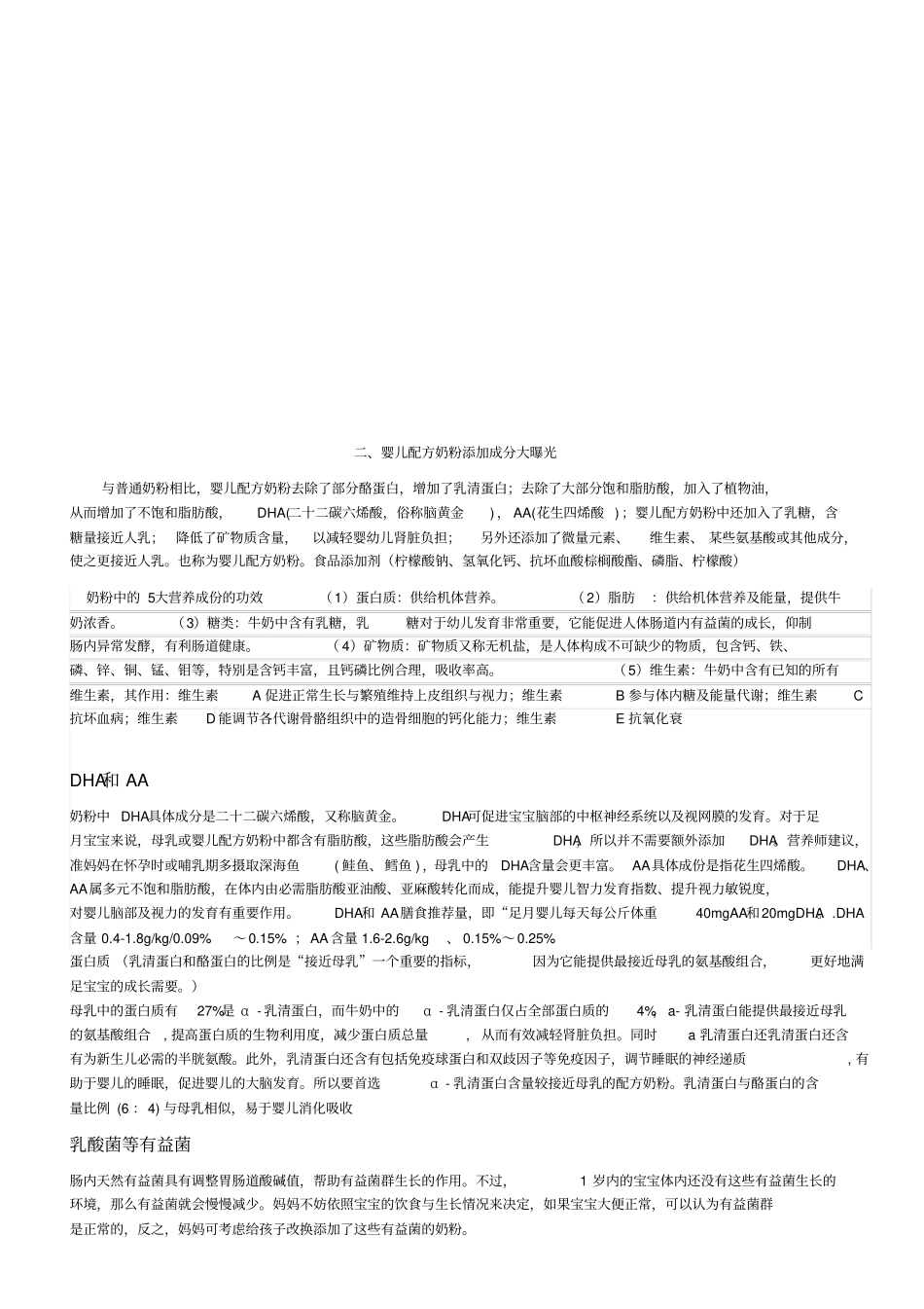 婴儿配方奶粉添加成分大曝光_第1页