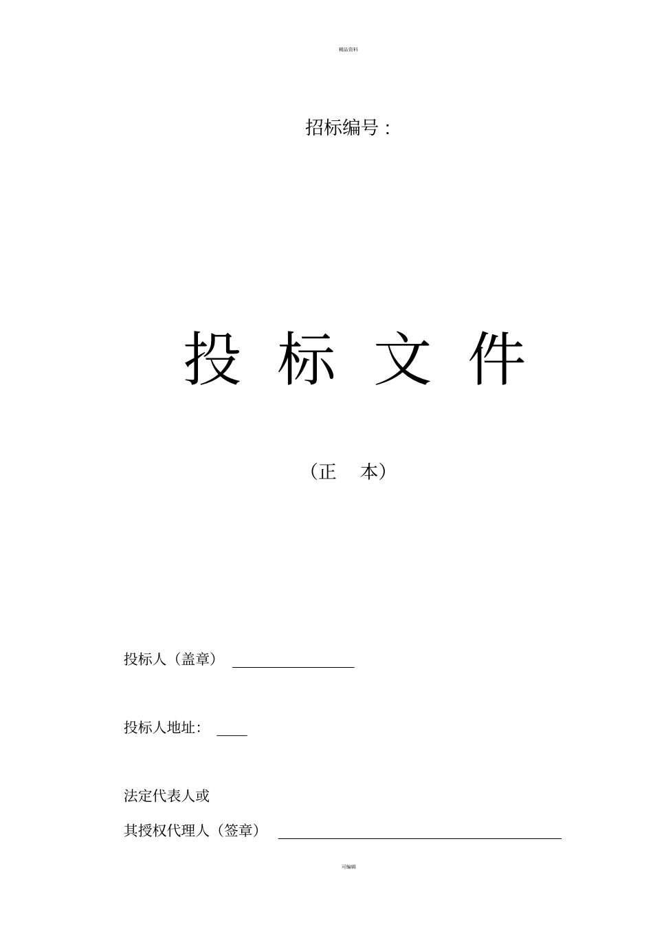 媒体投标文件正本_第1页