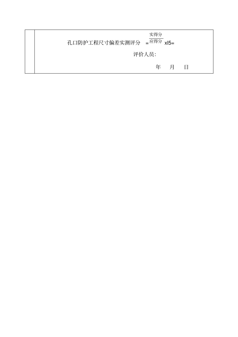 孔口防护工程尺寸偏差实测评分表_第2页