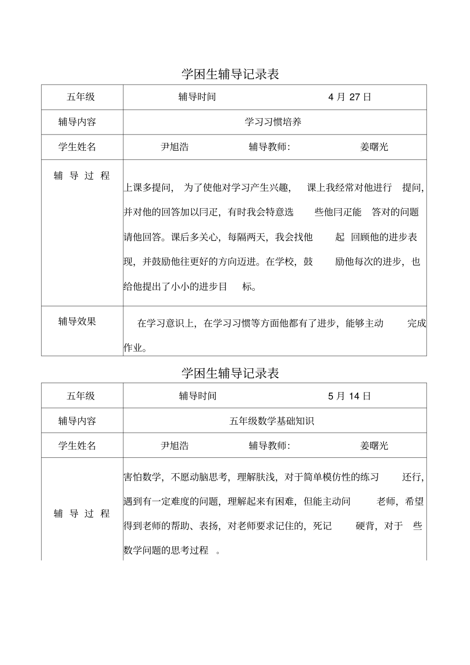 学困生辅导记录表完美_第3页