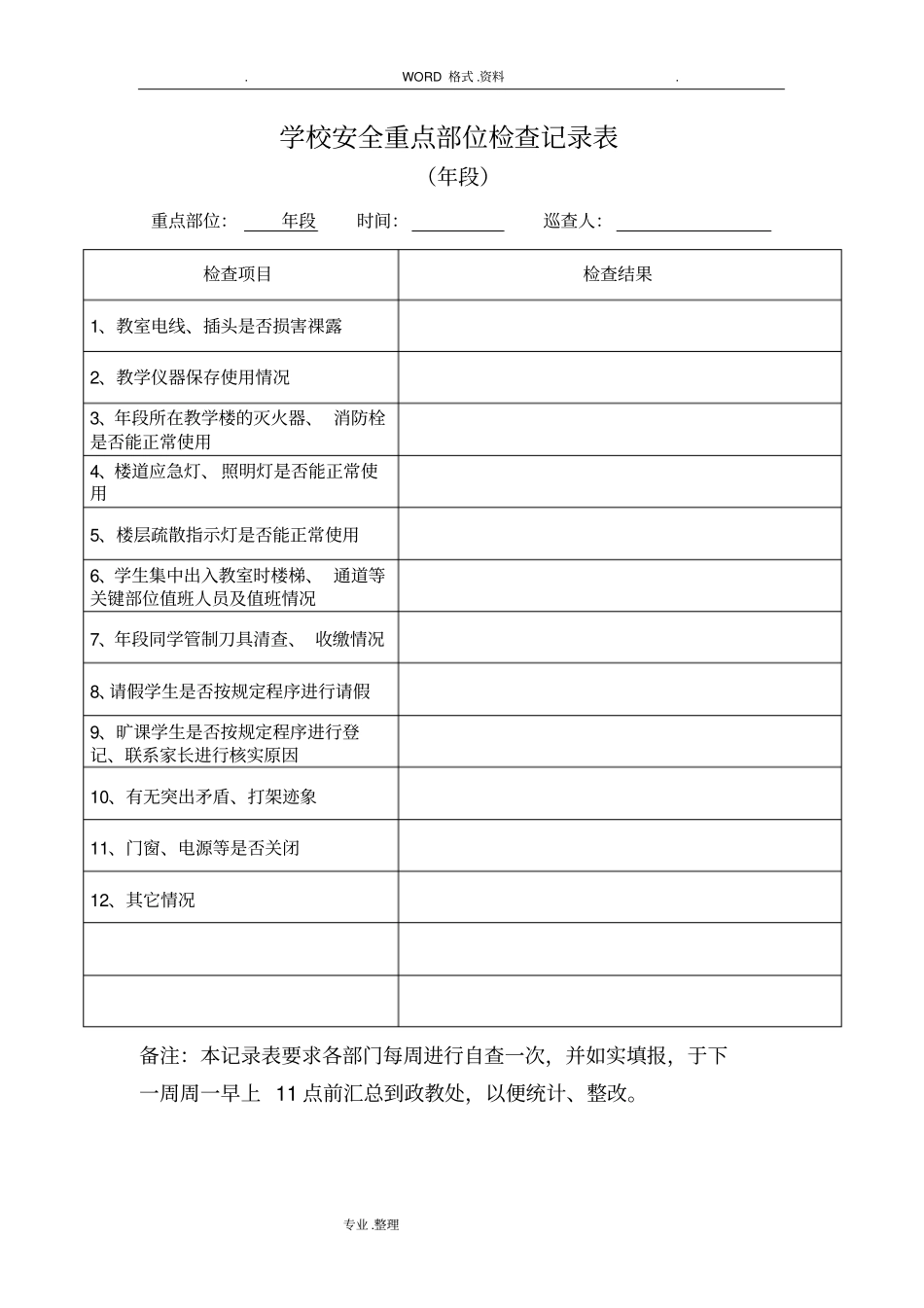 学校安全检查管理台账_第2页