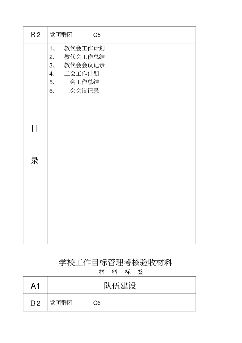 学校工作目标管理考核验收材料文件盒盒内标签120133_第3页