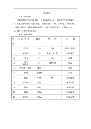 学校彩钢板房维修改造工程施工设计方案