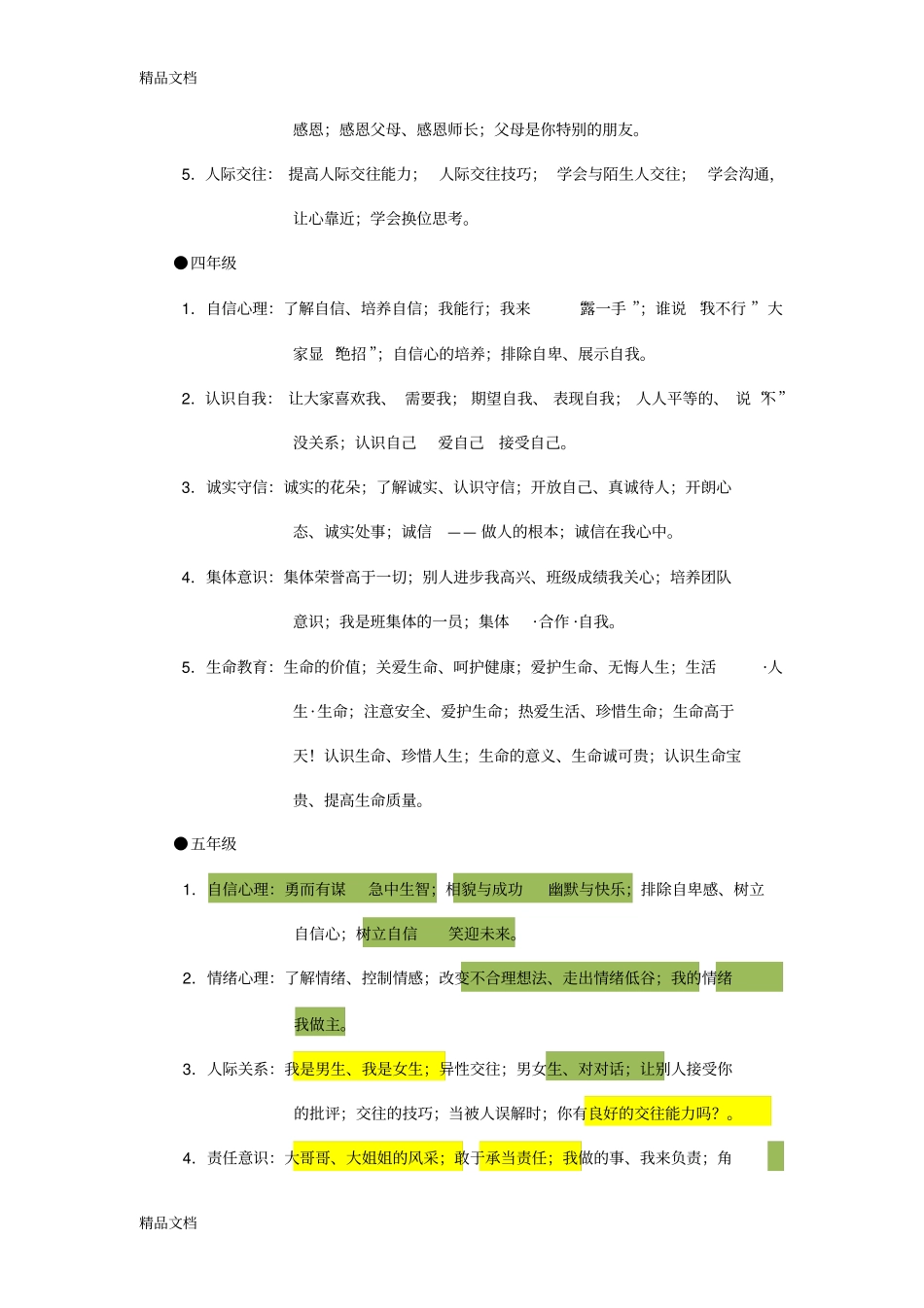 学校心理健康教育课程设置教学提纲_第3页