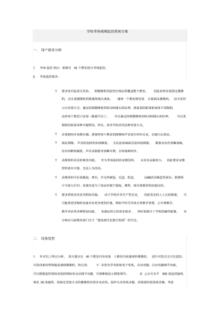 学校考场视频监控系统方案