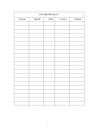 学校车辆使用情况登记表