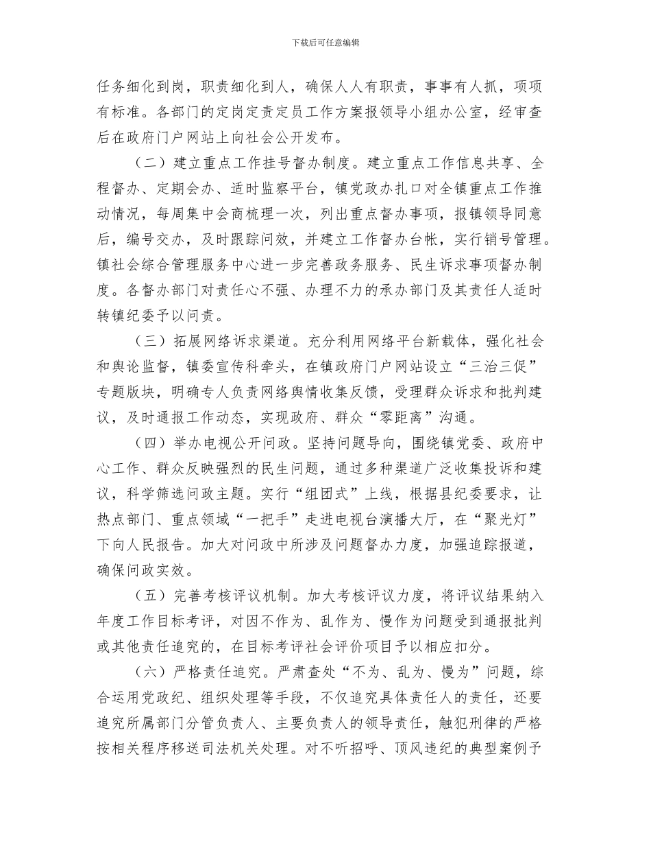 开发管理员优秀辞职报告范文与开展“三治三促”专项行动工作方案汇编_第3页