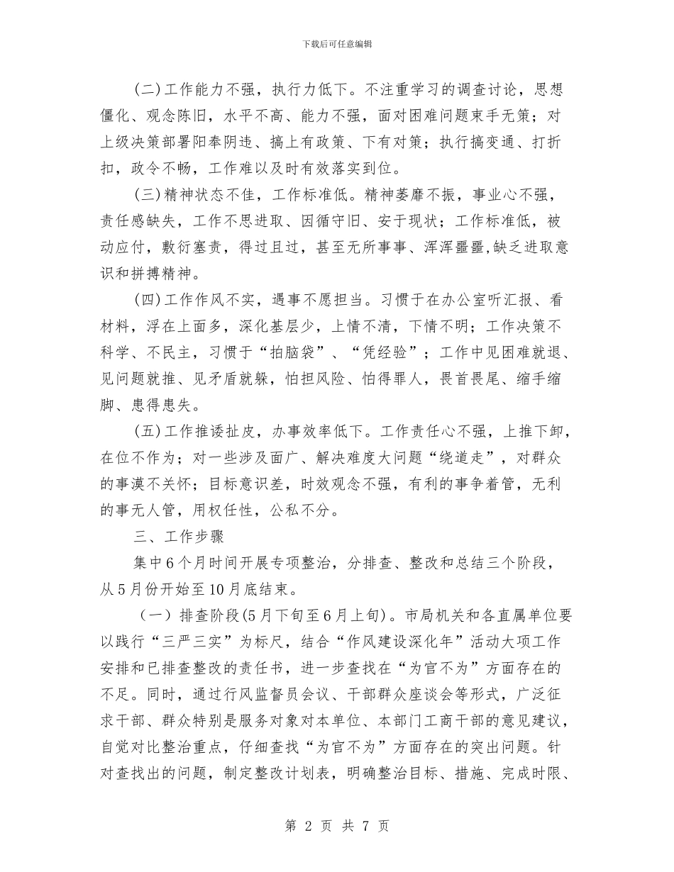 开展“为官不为”专项整治活动方案与开展“反三违促安全”专项活动方案汇编_第2页