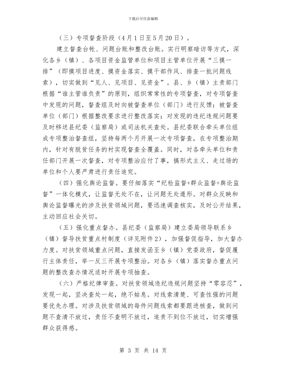 开展扶贫领域突出问题第一轮专项整治工作方案与开展抗菌药物临床应用专项整治活动3年情况总结汇编_第3页