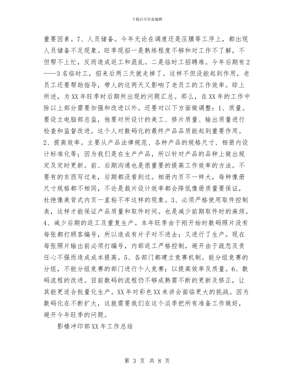 影楼冲印部2024年工作总结与律师2024个人总结范文汇编_第3页