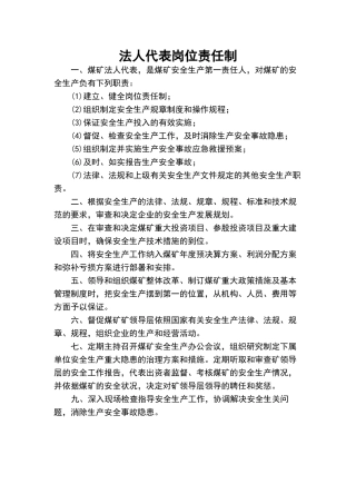 煤矿岗位责任制牌板