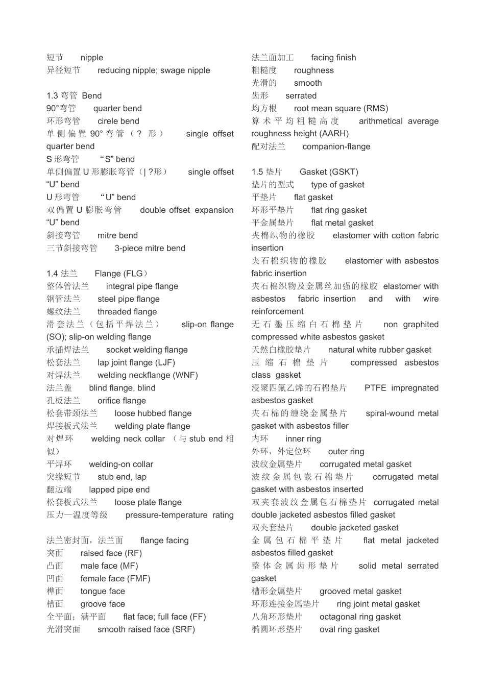 化工装置安装用英语词汇(现场安装和材料名称)_第2页