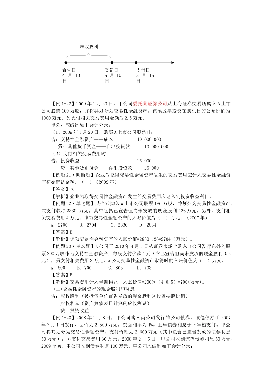 交易性金融资产相关资料(doc 7页)_第2页