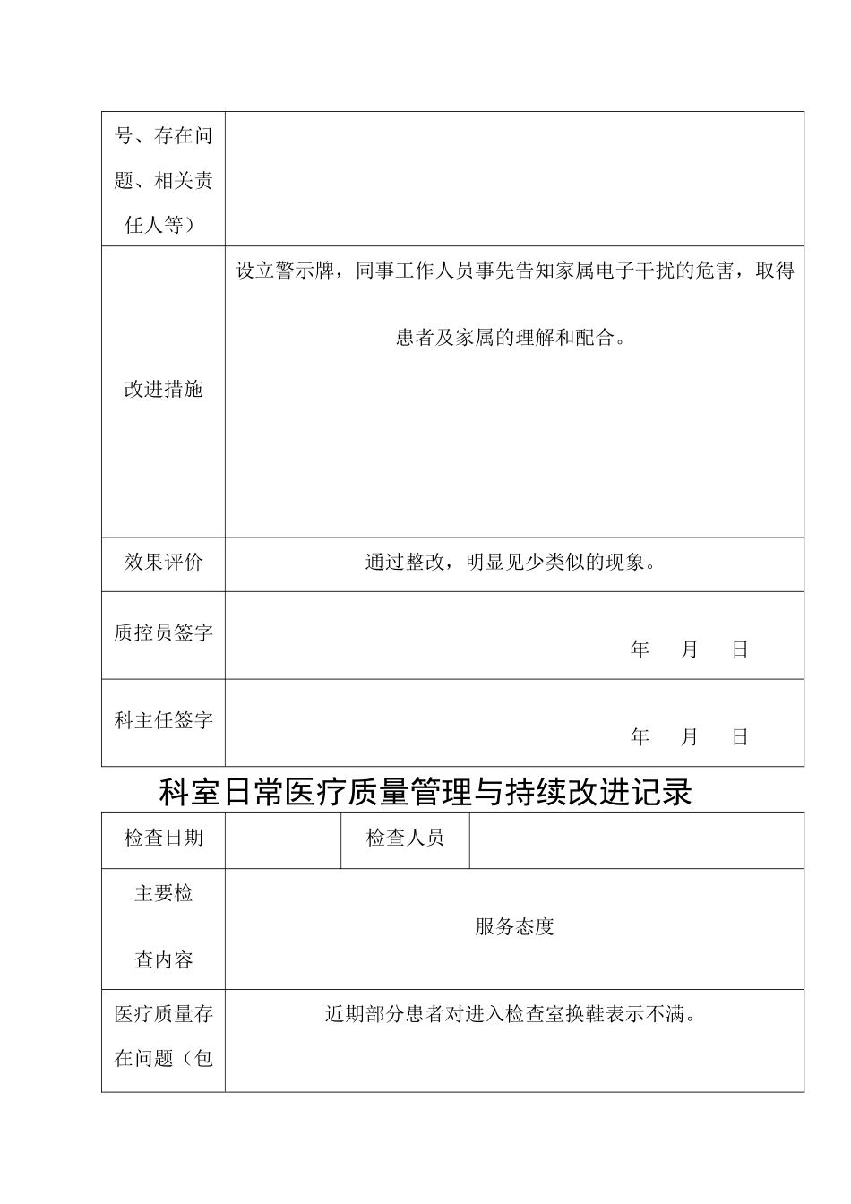 医疗质量管理与持续改进记录本2_第2页