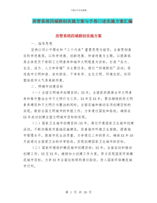 房管系统四城联创实施方案与手指口述实施方案汇编