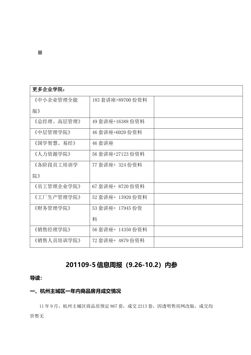 杭州房地产信息周报内参_第2页