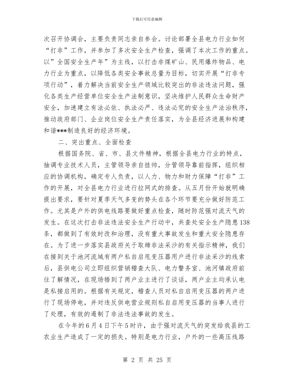打击安全生产非法违法行动工作总结与打击矿产资源开发领域非法违法行为专项行动的工作总结汇编_第2页