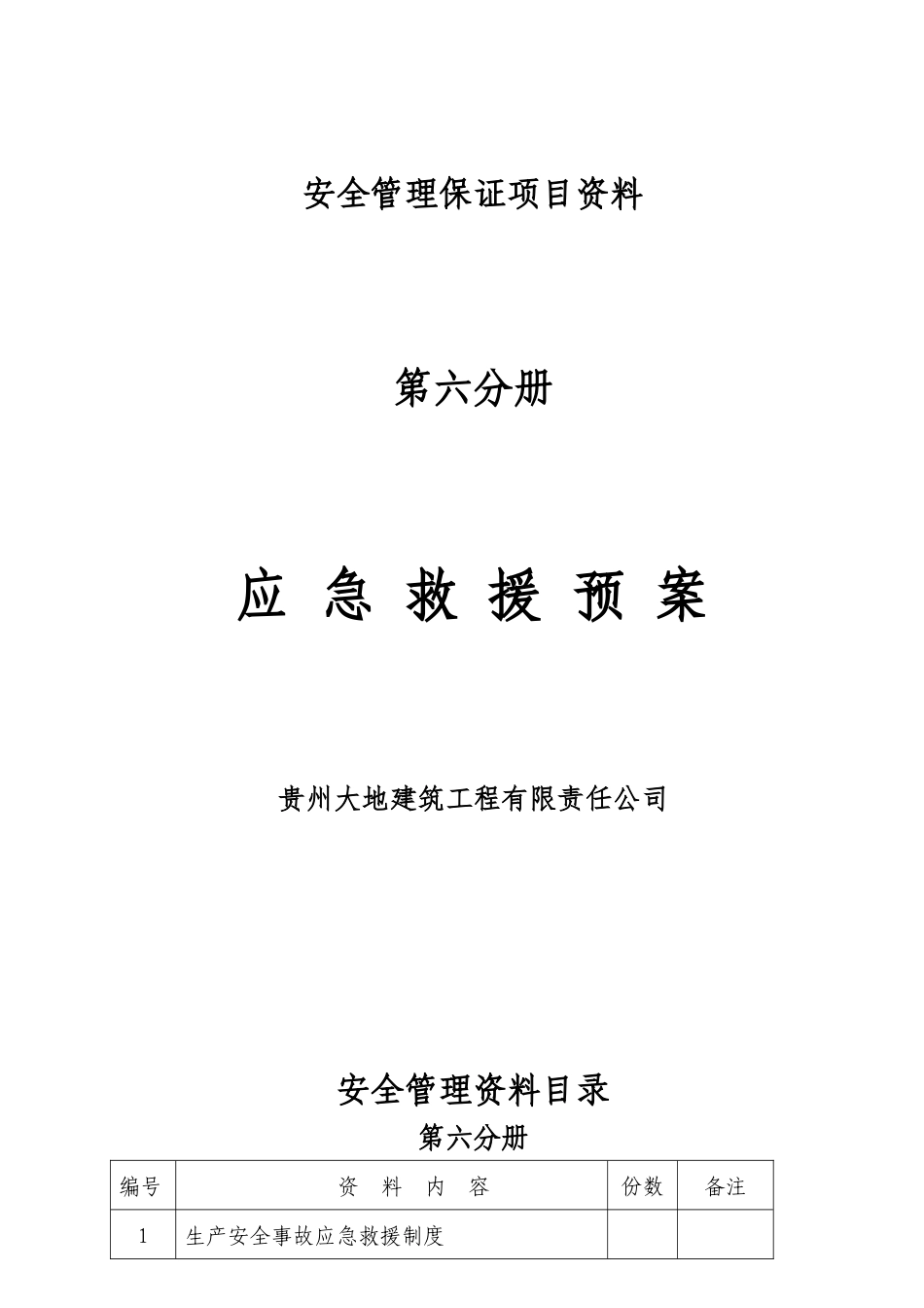 某建筑工程责任公司安全管理保证项目资料_第1页