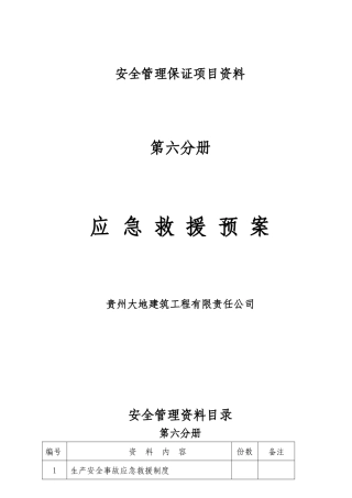某建筑工程责任公司安全管理保证项目资料