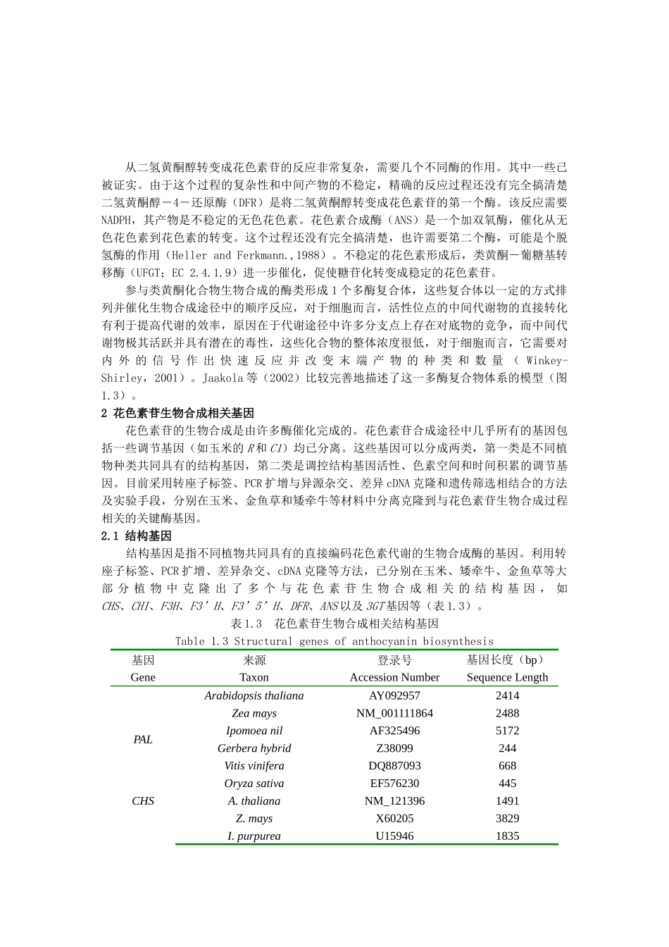 花色素苷生物合成相关基因的研究进展_第3页