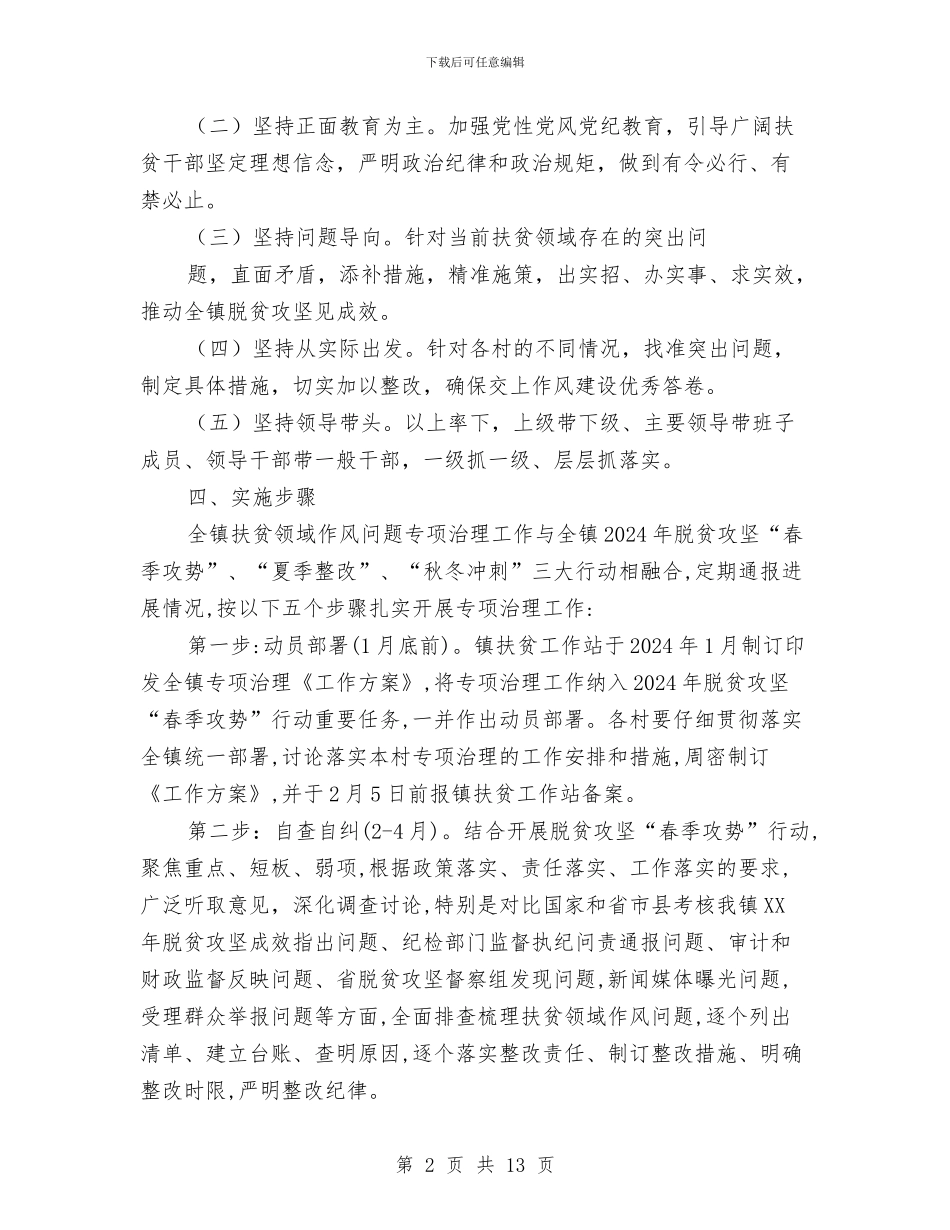 扶贫领域作风问题治理方案与扶贫领域违规违纪问题整治方案汇编_第2页