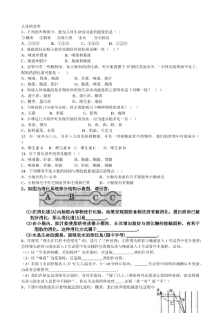 生物初二上册试题