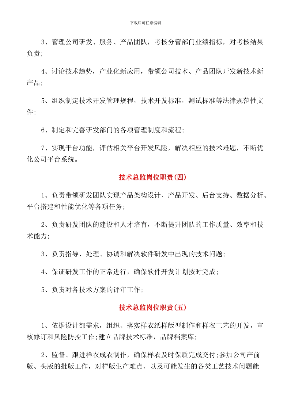 技术总监岗位职责具体概述_第2页