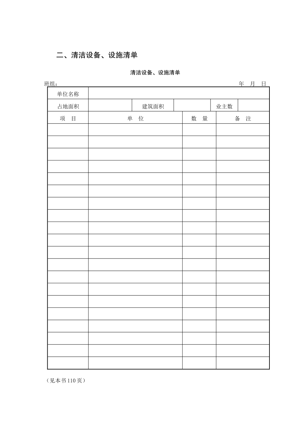 物业公司保洁管理表格_第3页